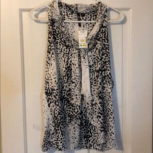 Black and white polyester shirt